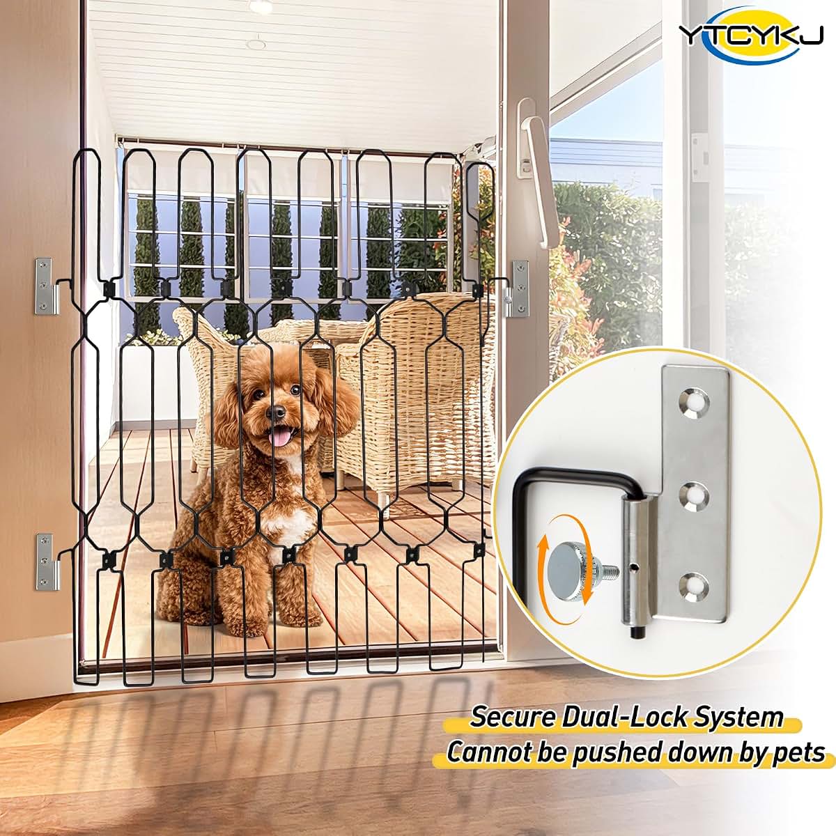 BabyOneStop Retractable Pet Gate For Front Door 35.4" Extra Wide 30.7" Tall