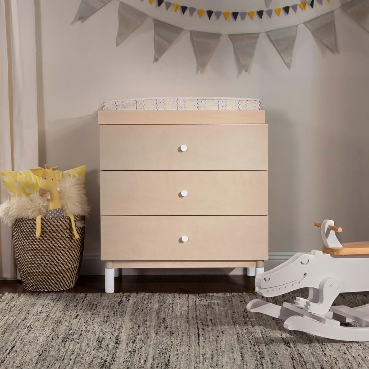 Babyletto Gelato Dresser Knob Set in White for Furniture Customization
