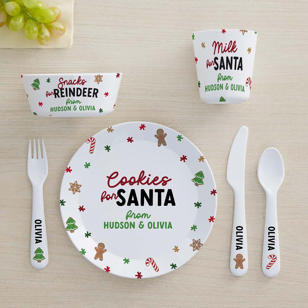 Personalization Universe Cookies for Santa Personalized Kids Plate (photo 4)