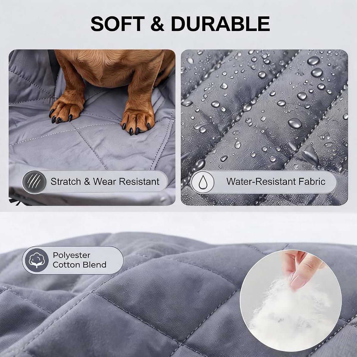 Suaetiai Portable Dog Shopping Cart Cover – Soft Fabric Hammock for Pets