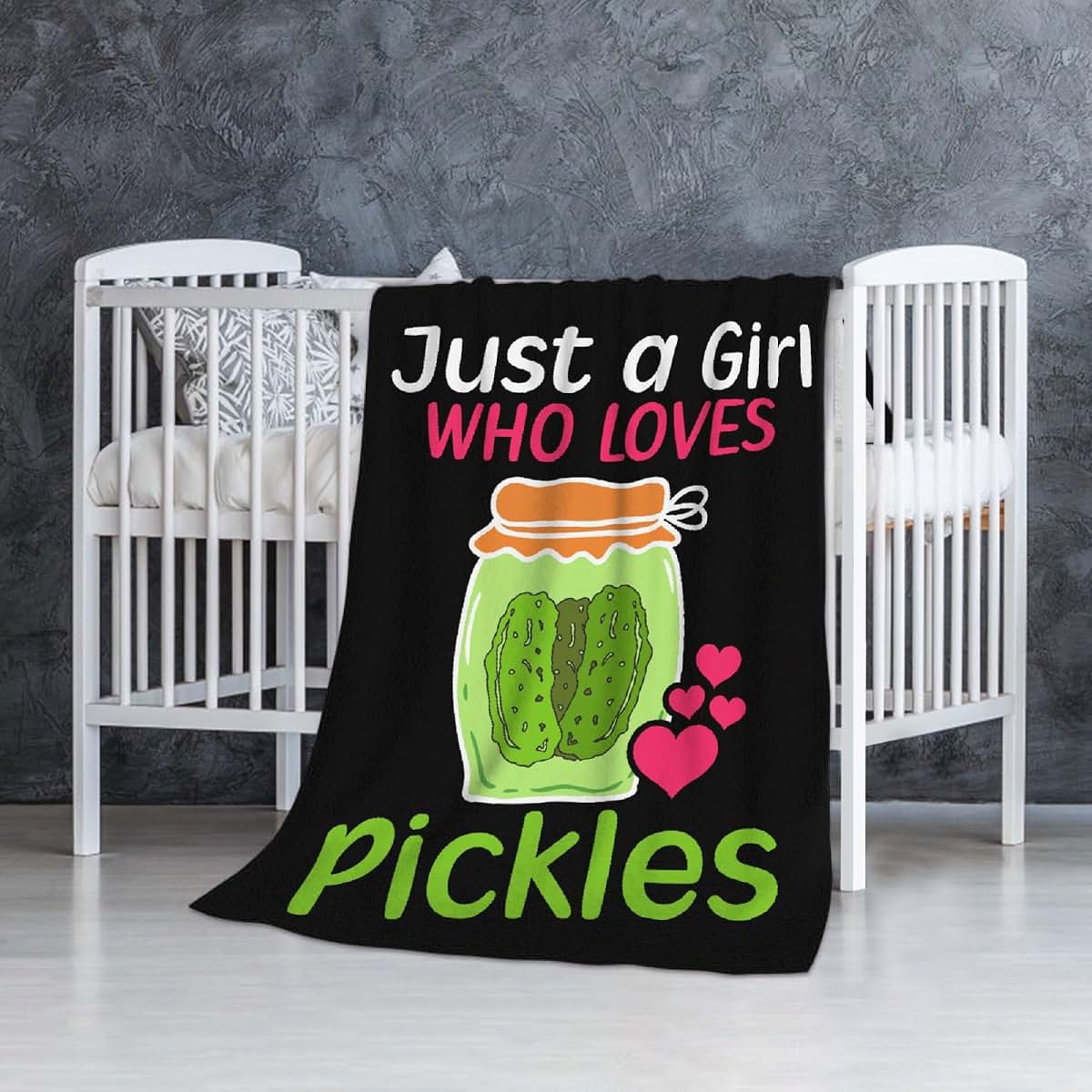 TORTILLAS BLANKET Just A Girl Who Loves Pickles Blankets Gifts, Custom Just A Girl Who Loves Pickles Toddler Blanket (photo 4)