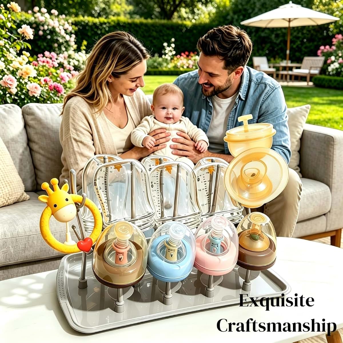 Ai.sbabamama Baby Bottle Drying Rack: Large Vertical Space Saving Holder (photo 4)