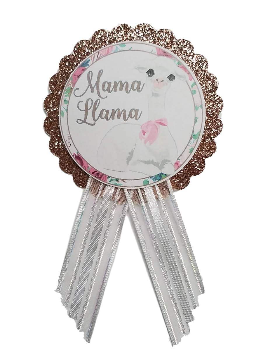 Amy's Bubbling Boutique Llama Baby Shower Theme Pins for New Parents (photo 4)