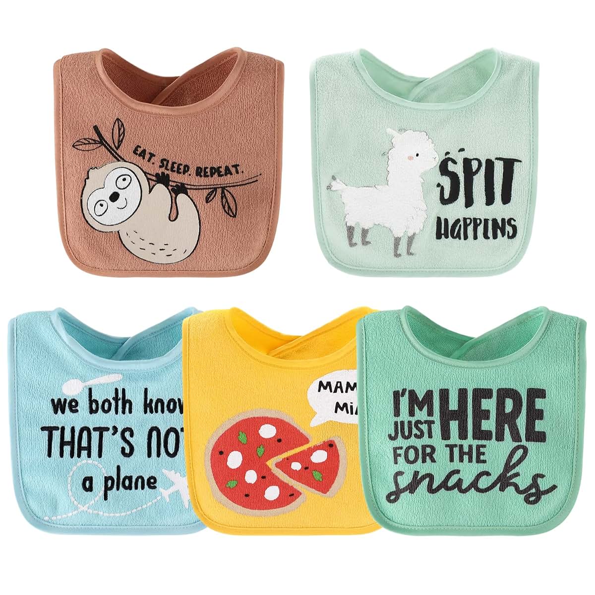 The Peanutshell Terry Bib Set For Baby Boys 20 Pack