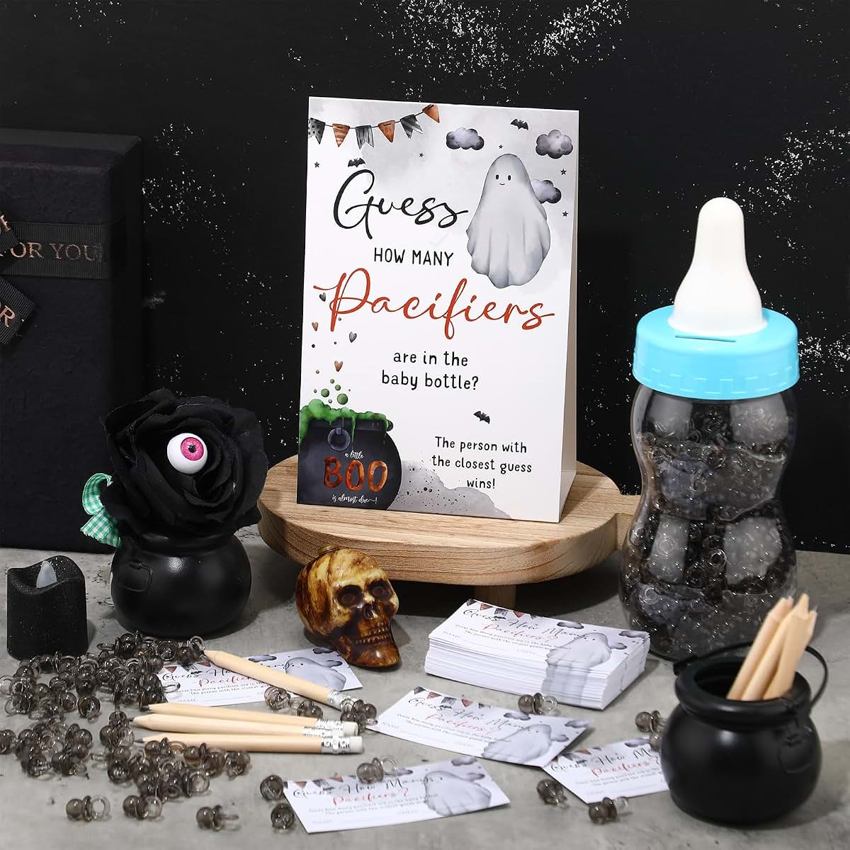 Roowest Guess How Many Pacifiers Baby Shower Game With 750ml Bottle