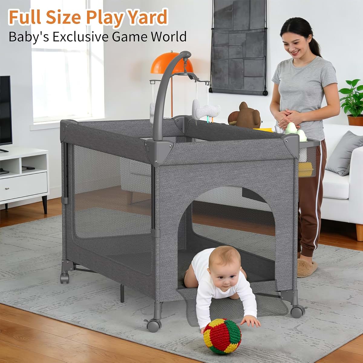 4 In 1 Baby Bassinet With Mattress And Wheels