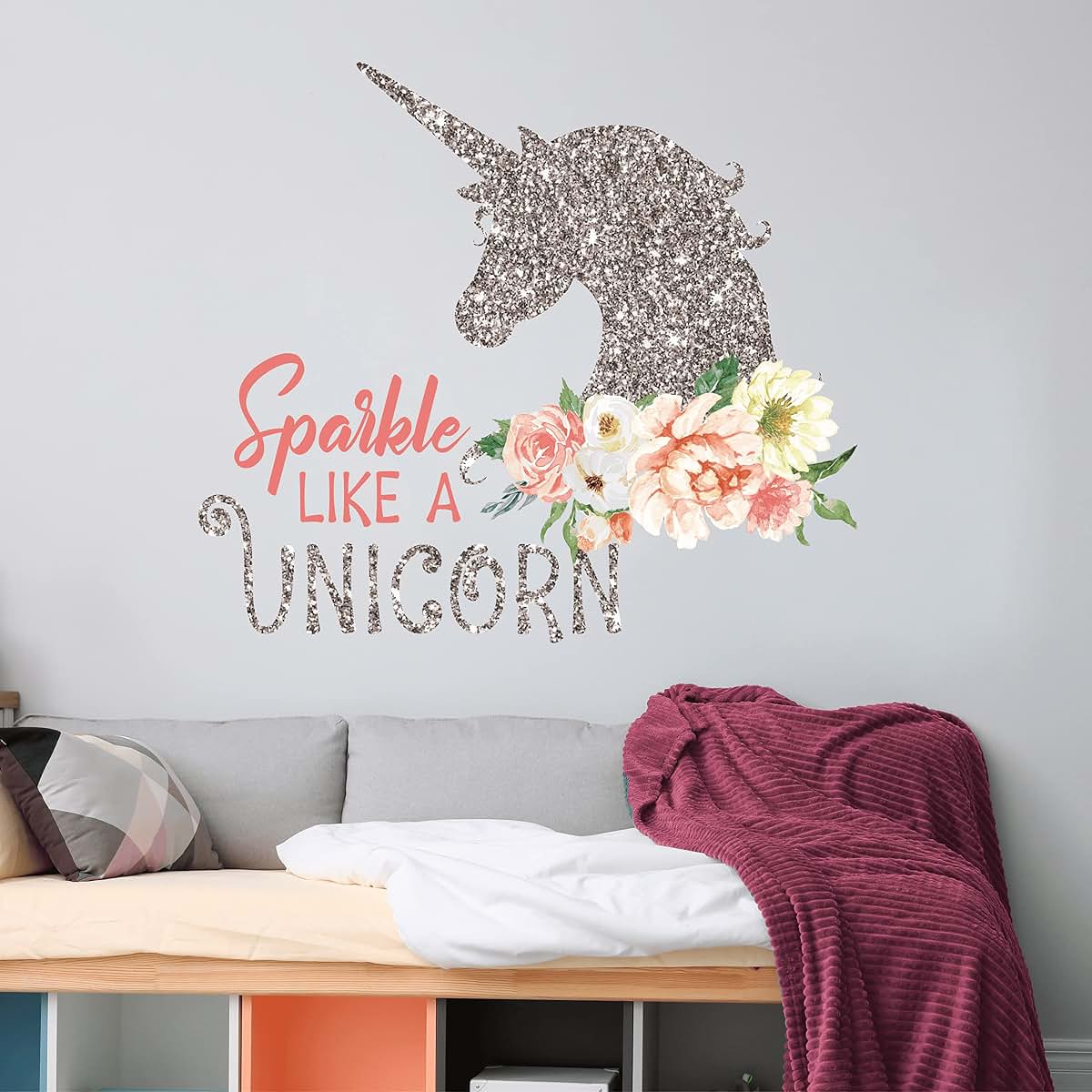 Kyle Cornhole Sparkle Gold Unicorn Wall Decals