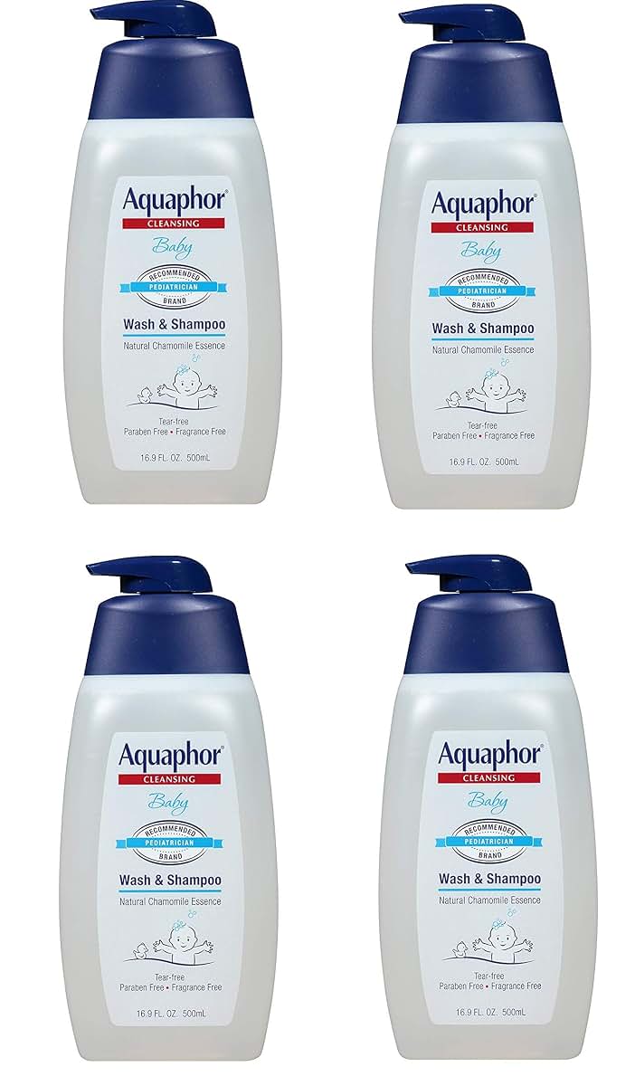 Aquaphor Baby Wash and Shampoo 2-In-1 16.9 Fl. Oz. Pump 4 Pack