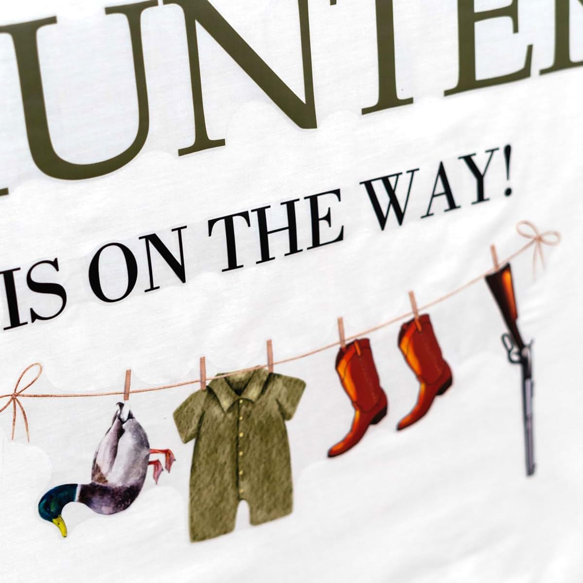 Capiont Hunting Theme Nursery Wall Decal Set for Baby Shower Backdrop