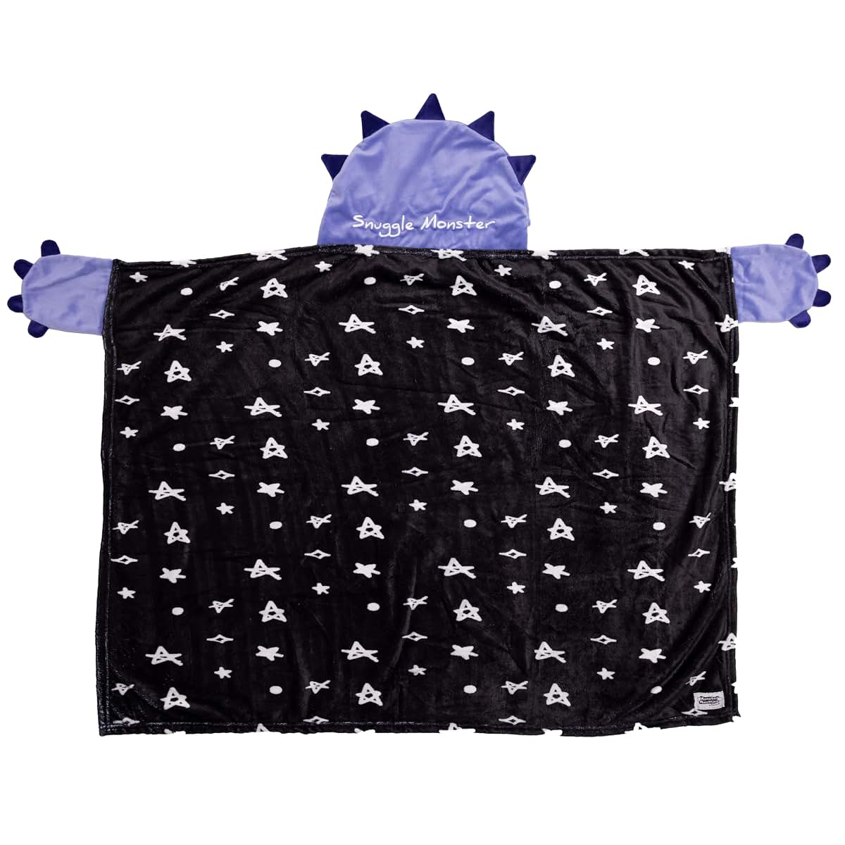 Pavilion Snuggle Monster Hooded Blanket Purple Monster 30x40 Inch