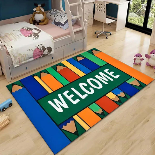 Hongxiu Kids Educational Rug, 5x7ft Alphabet Letter Print Carpet