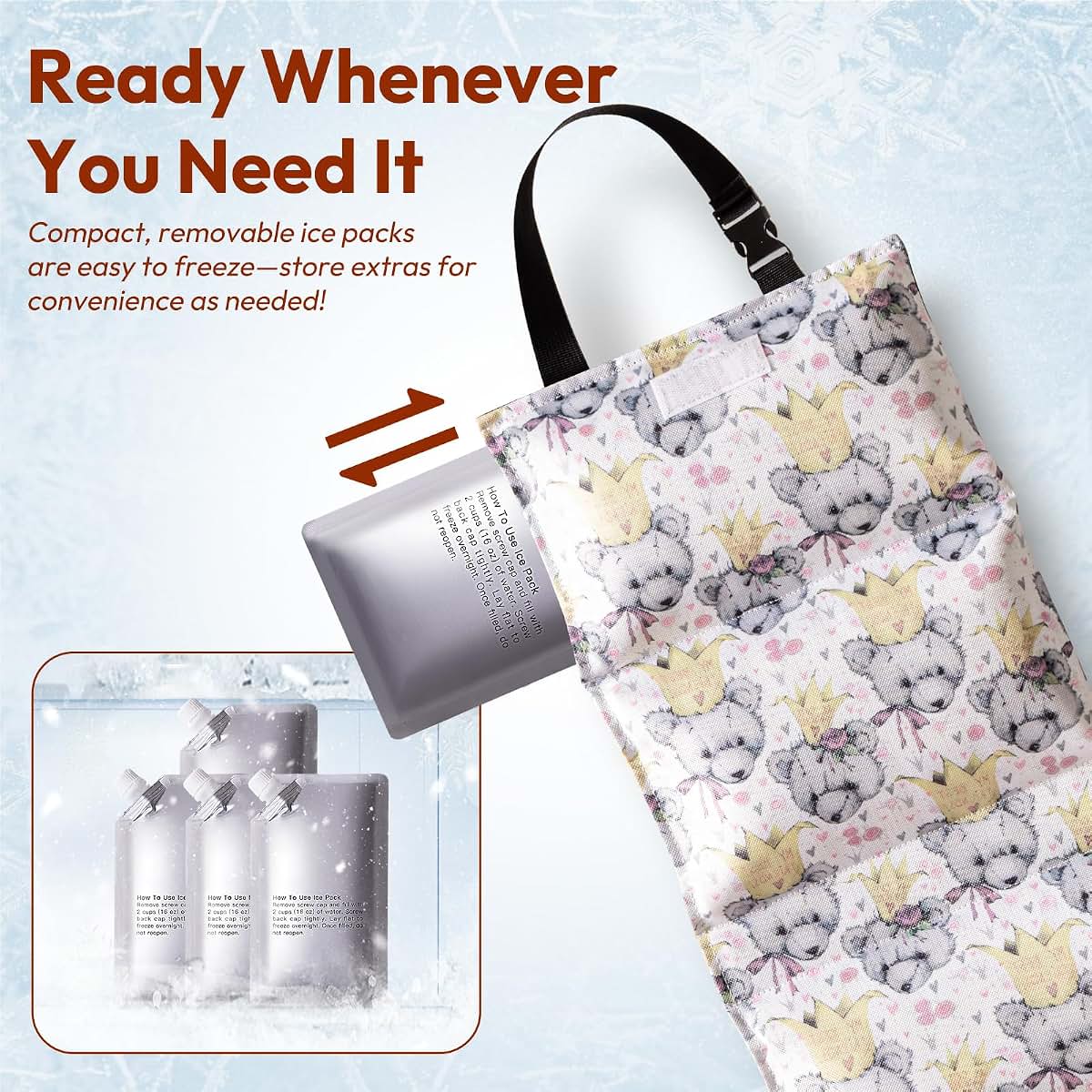 NCVI Car Seat Cooler with Ice Packs and Sun Protection