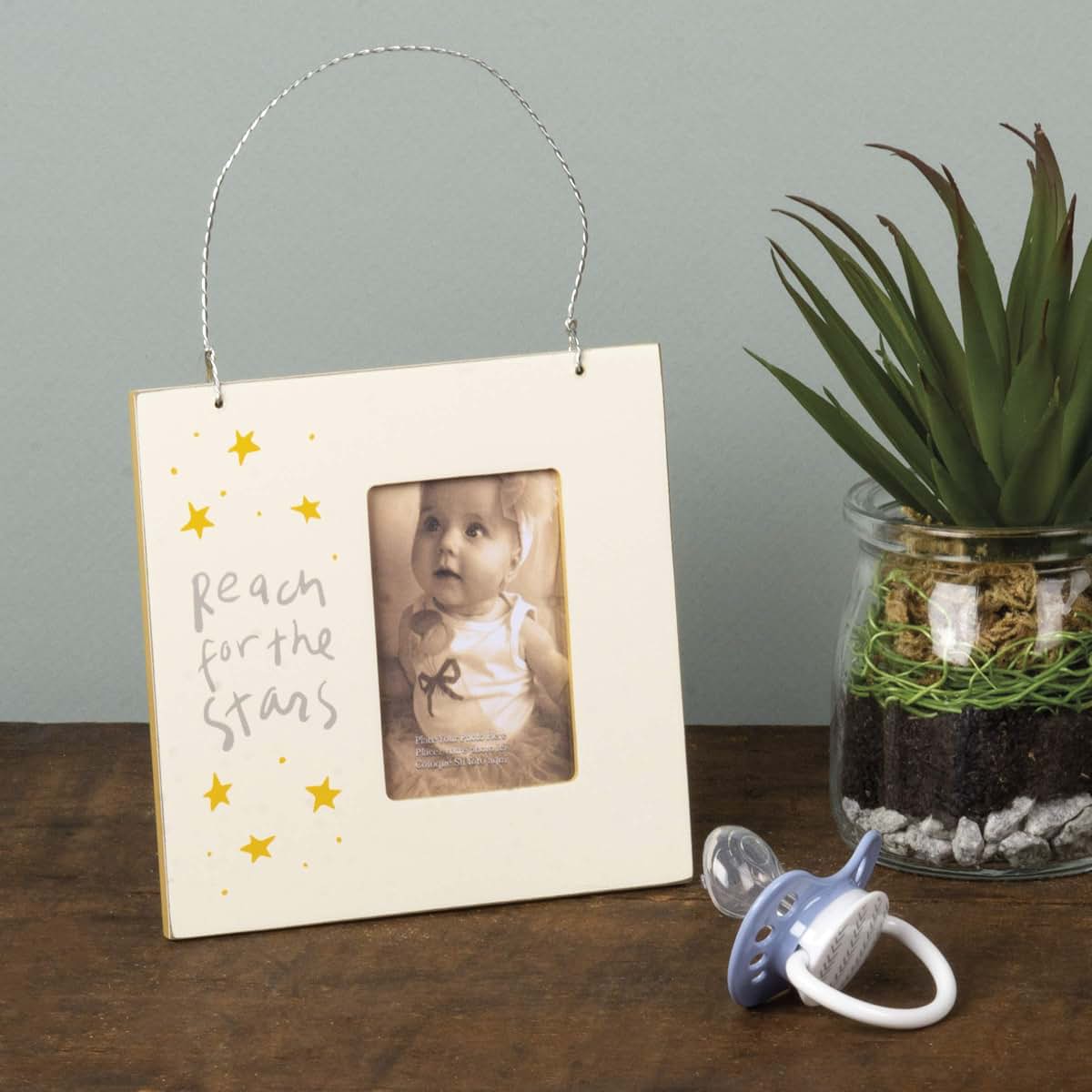 Primitives by Kathy Painted Wood Mini Photo Frame Reach for the Stars