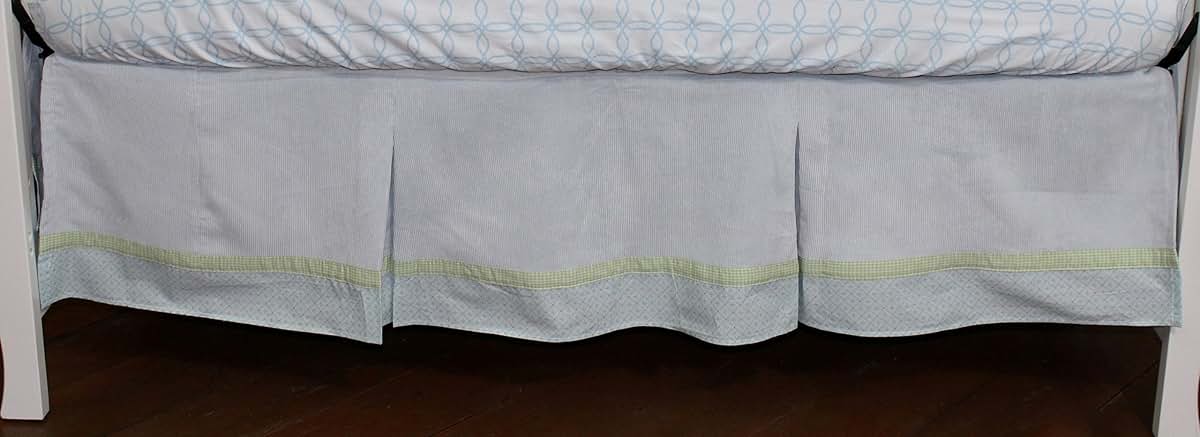 Nurture Imagination Mix and Match Baby Blue Corduroy Dust Ruffle (photo 3)