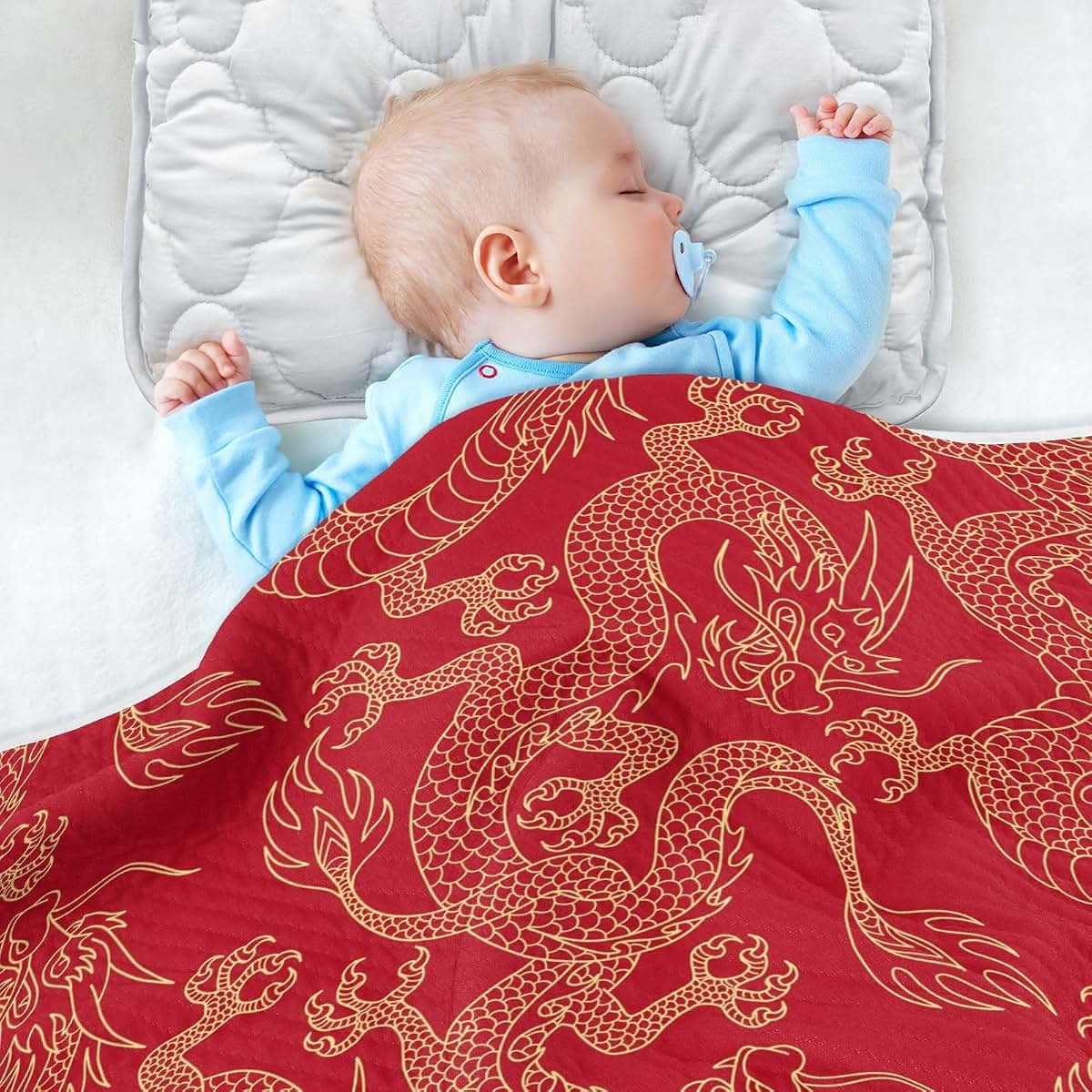 Cotton Baby Blanket Throw for Nursery Swaddling and Travel Use