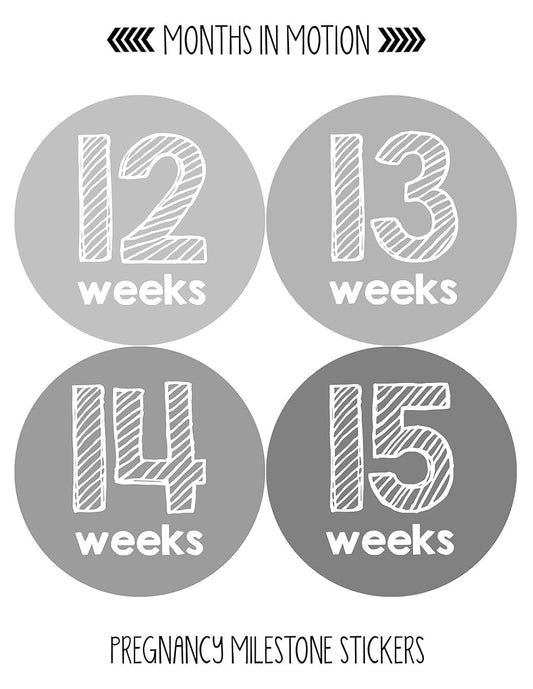 Months In Motion Pregnancy Weekly Belly Growth Stickers For Photo Props (photo 2)