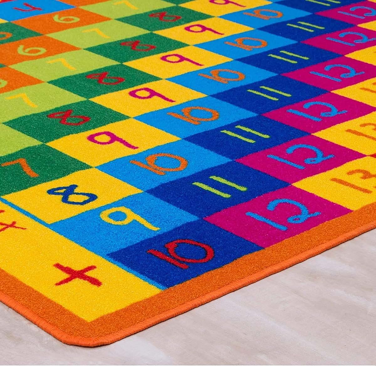 Educational Area Rug With Non-Slip Back (5 Feet X 7 Feet)
