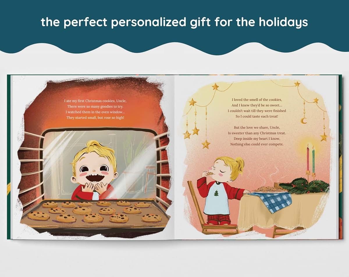 Luna Studios First Christmas As Uncle Personalized Children's Book (photo 4)