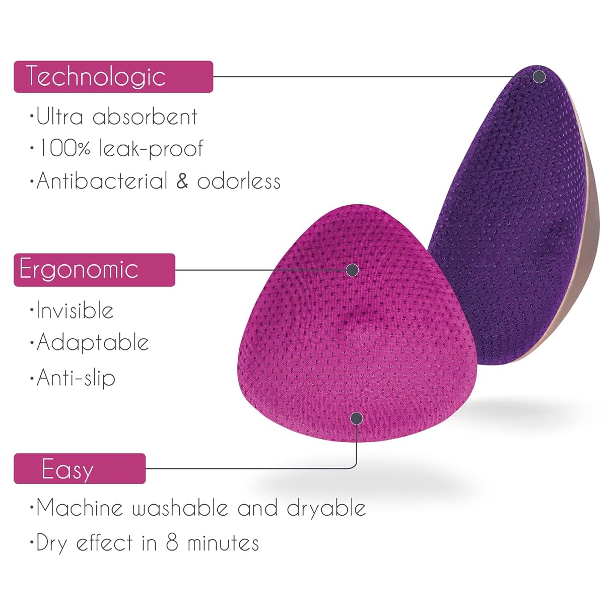 Curve by CacheCoeur Essential Night Reusable Nursing Pads