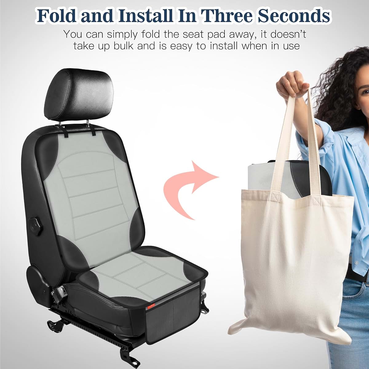 Sinvitron Car Seat Protector, Waterproof, Grey