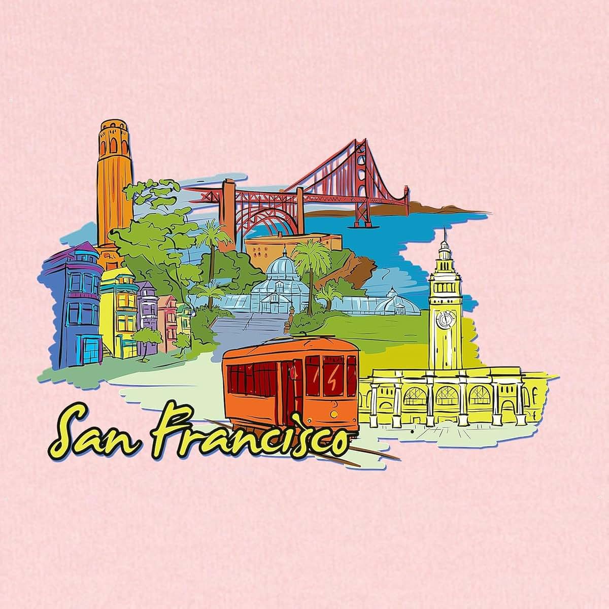 CafePress San Francisco Travel Poster Baby Blanket for Newborn Swaddle