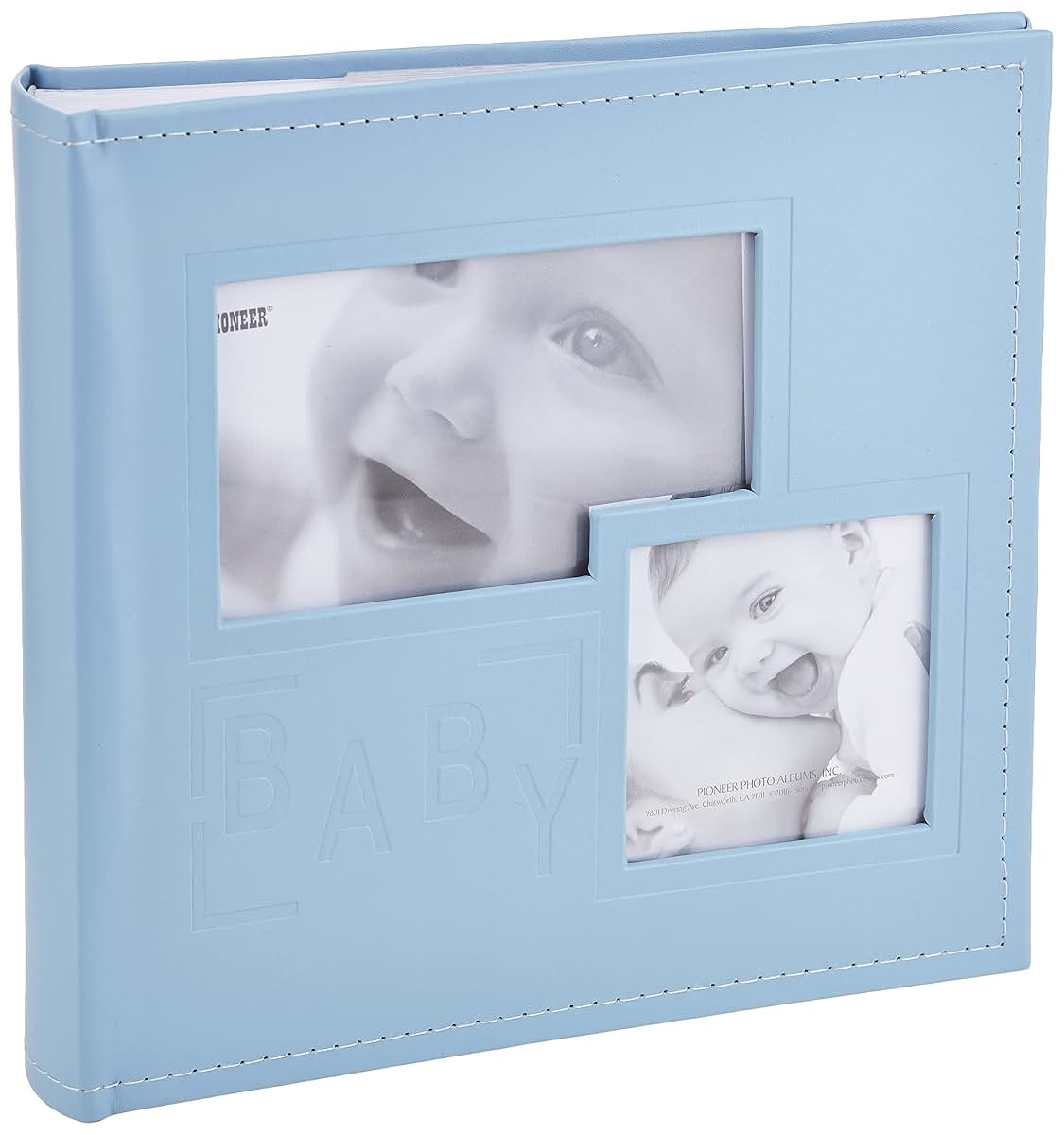 Pioneer Baby Photo Album: Embossed Leatherette Frame Cover for 200 Prints