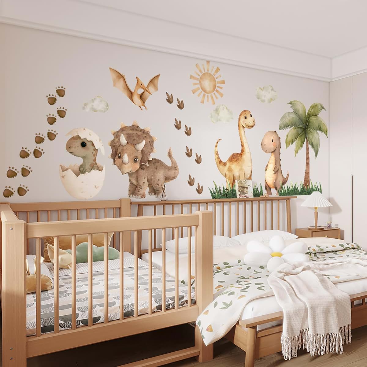 Dinosaur Wall Decal Set for Nursery and Kids Room Decor