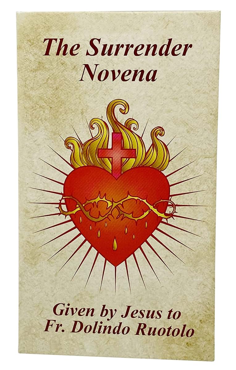 JWG Industries Surrender Novena with Prayer Booklet Antique Style