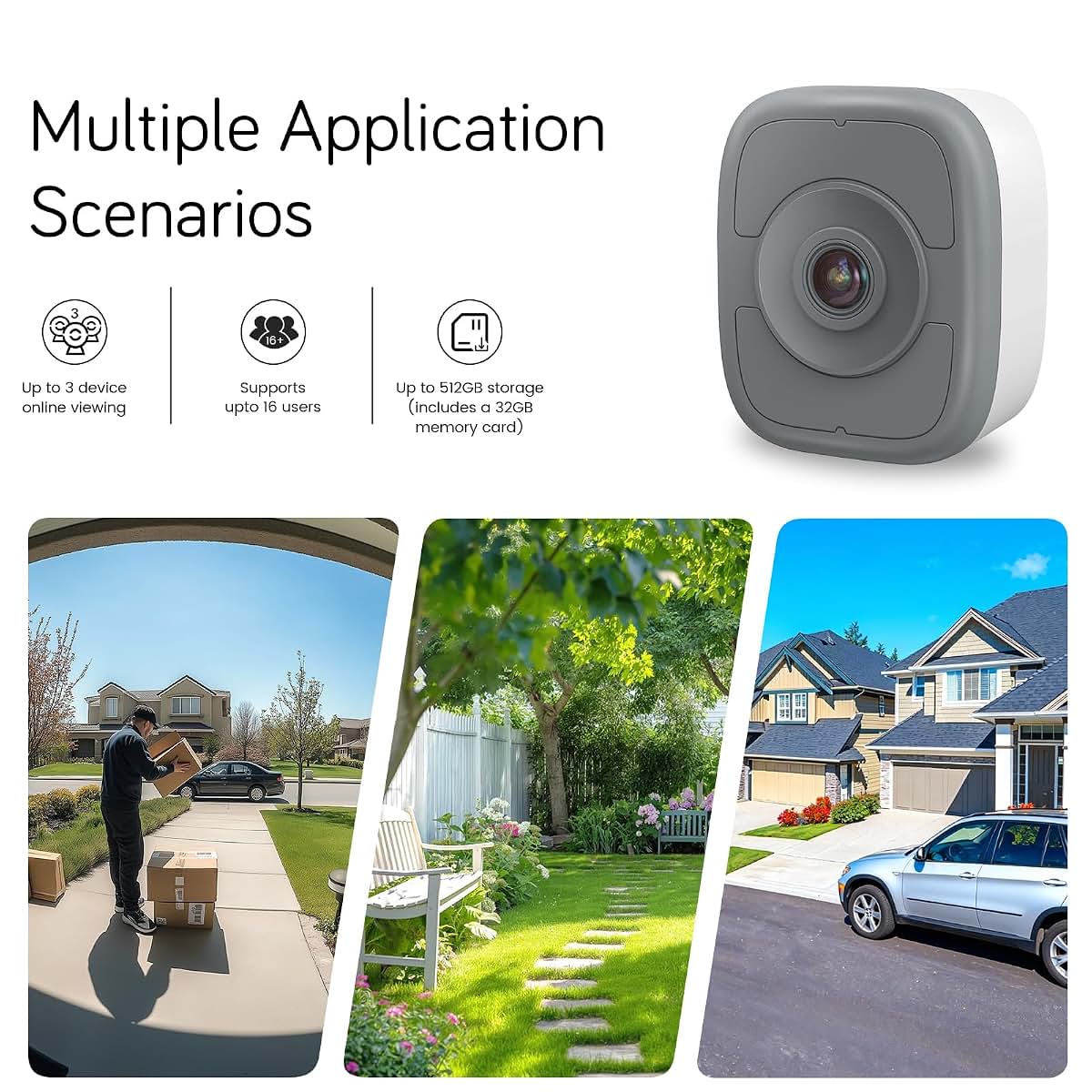 Hieasy Home 3K Window Camera With AI Human And Vehicle Detection