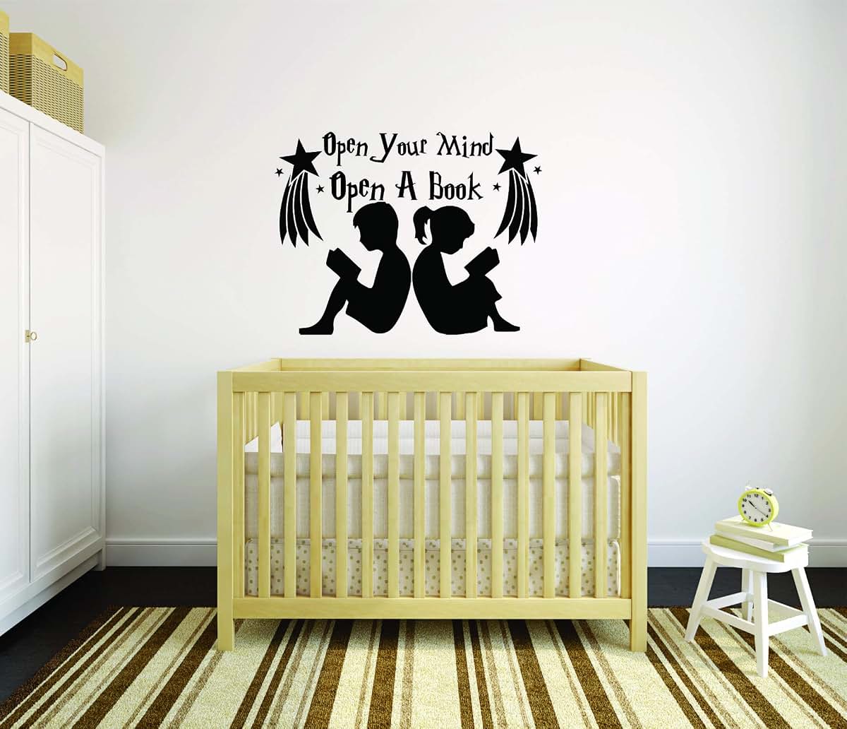 All Things Valuable Open Your Mind Book Reading Wall Sticker