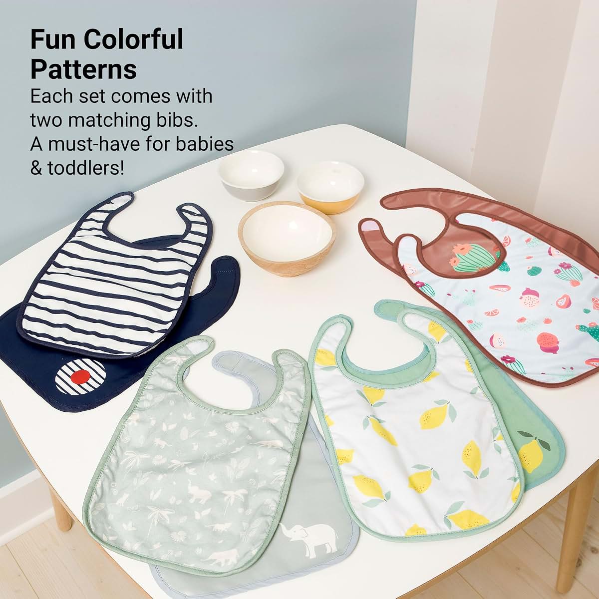 BabyToLove Cactus Garden Bib Set of 2 with Hook and Loop Closure (photo 4)