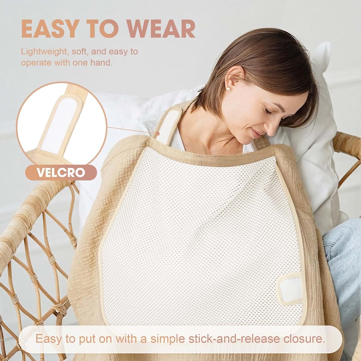WVM 100% Cotton Muslin Nursing Cover With Arch Neckline