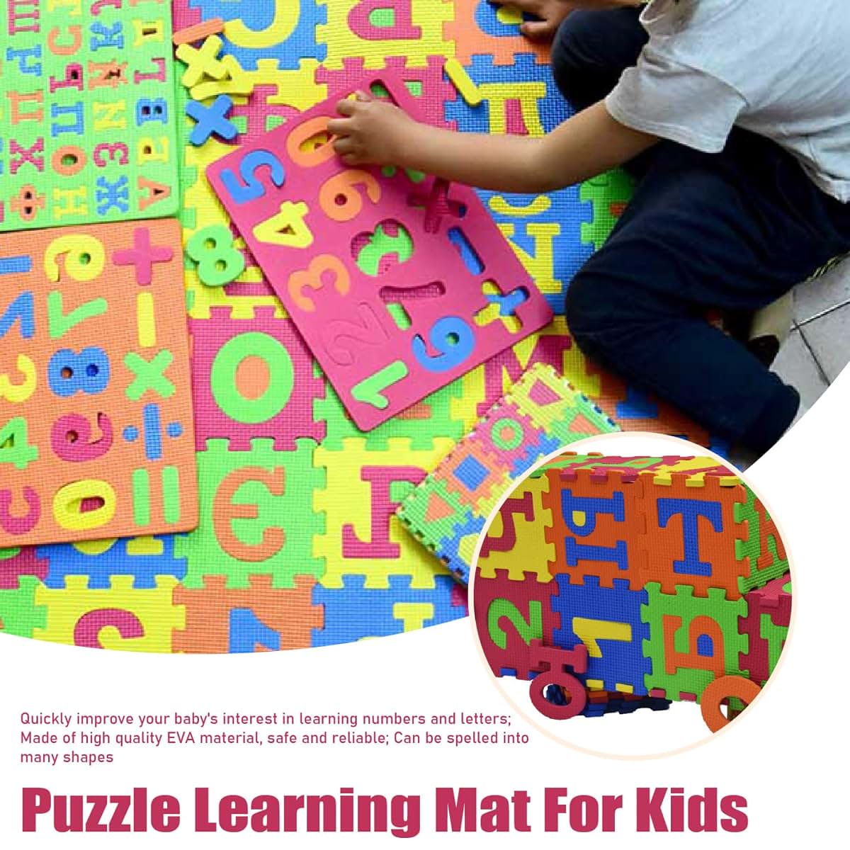 Interlocking Russian Alphabet EVA Foam Puzzle Carpet Mat for Play