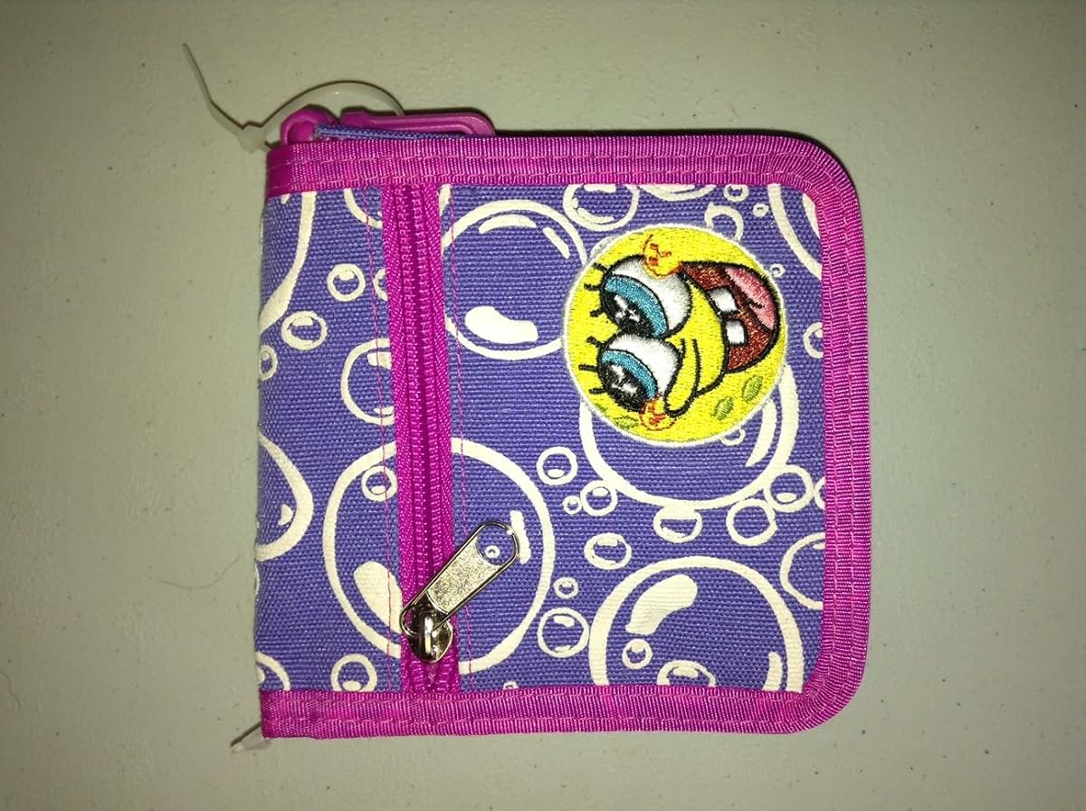 SpongeBob Squarepants Mini Wallet with Shoulder Strap, Blue or Lavender