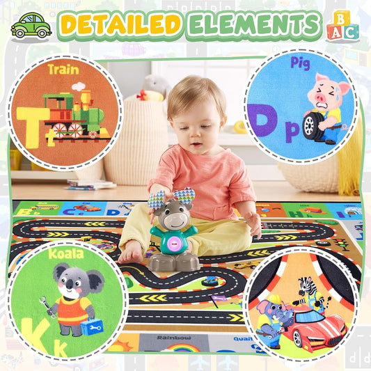 Nursery Rug and Mat Floor Cover for Baby Room and Play Area Setup