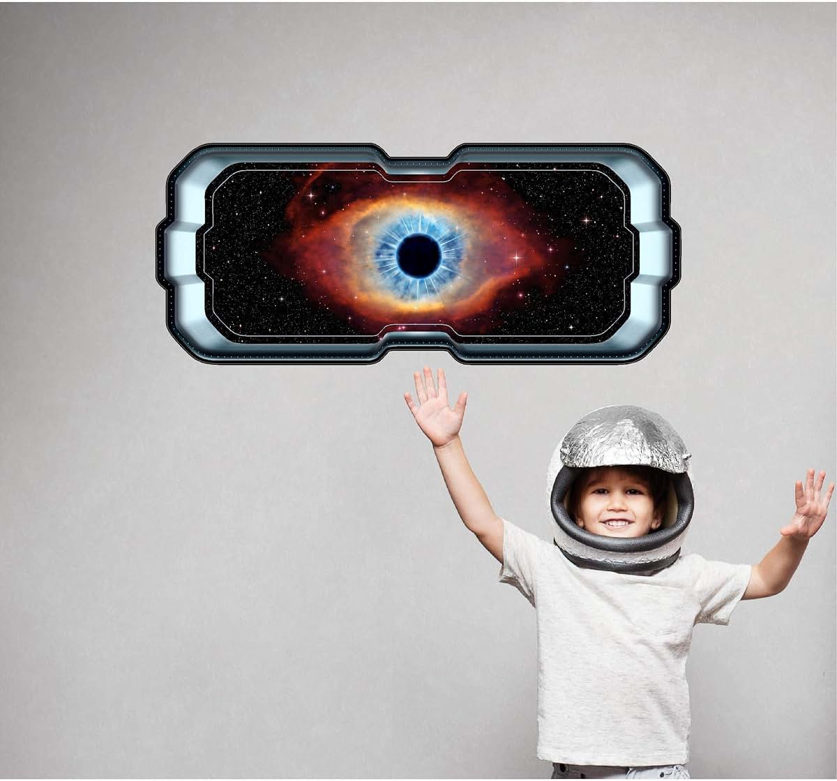 Stickit Graphix 36" SpaceScape Cats Eye Nebula 3D Window Fabric Vinyl Wall Decal Science Outer Space Boys Astronaut