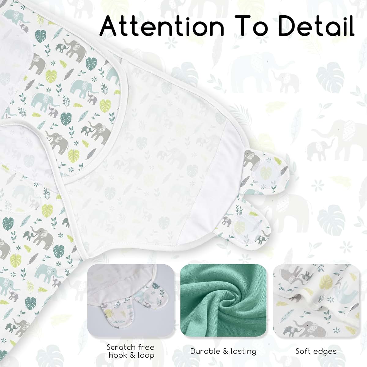 Civarua Kids Cotton Swaddle Sleep Sack for Newborns (2-Pack)