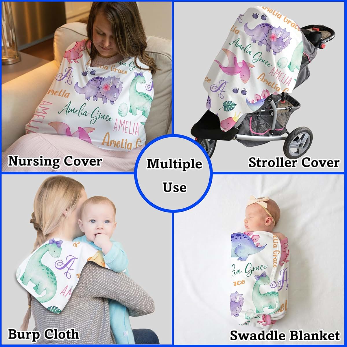 Arteaga Personalized Baby Blankets for Girls, Customized Baby Blankets for Girls, Butterfly Baby Blanket, Best Gift for (photo 4)