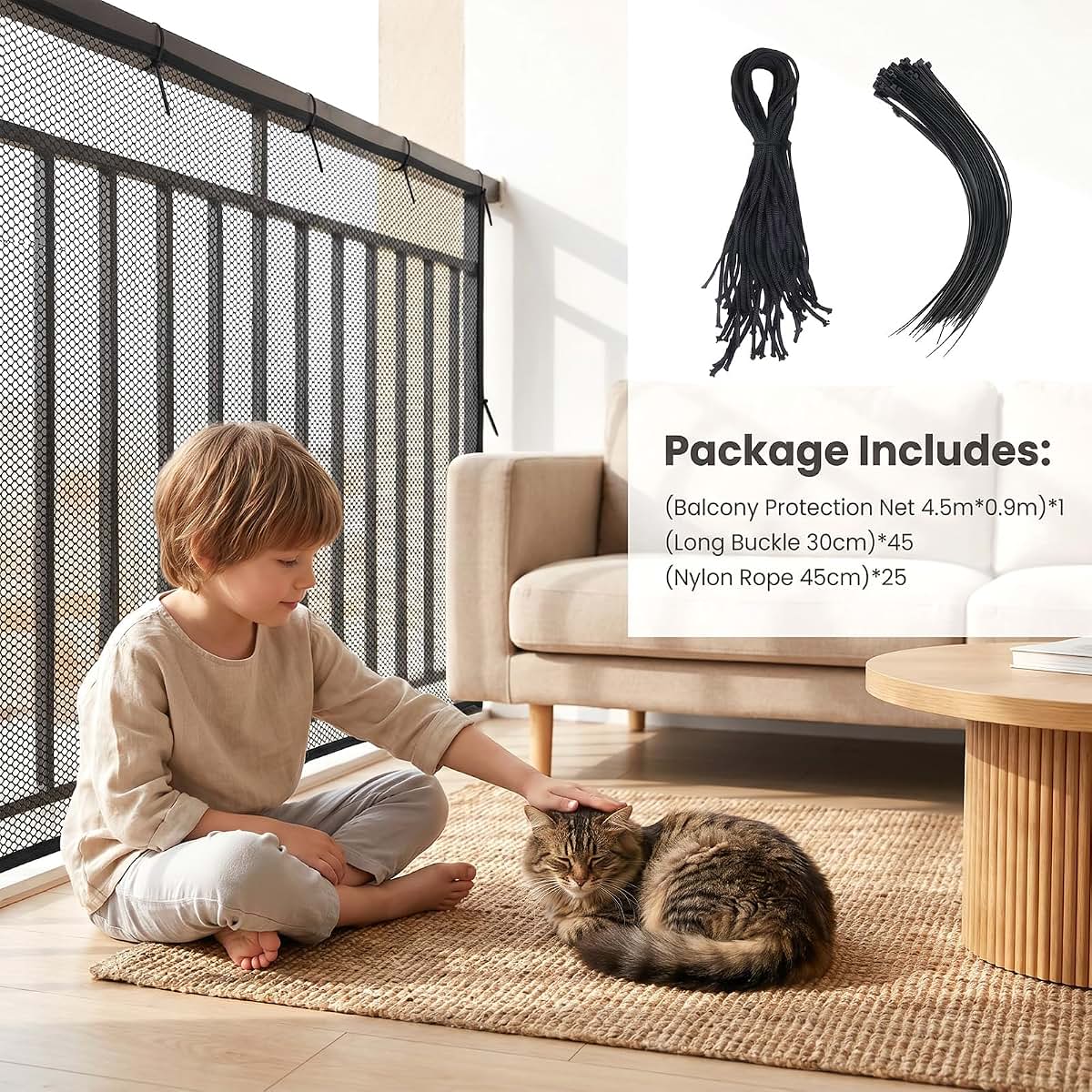 Lscuek Banister Guard Balcony Safety Net For Pets (photo 4)