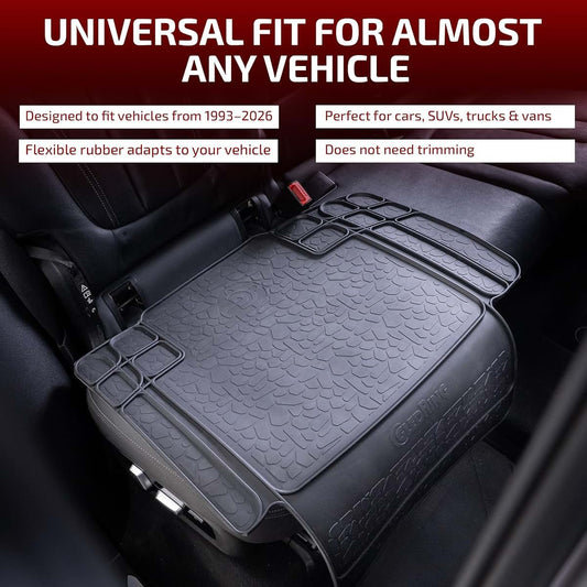 Gledring Car Seat Protector Mat - Universal Trim-to-Fit, 25 x 15 in, Low-Odor Rubber