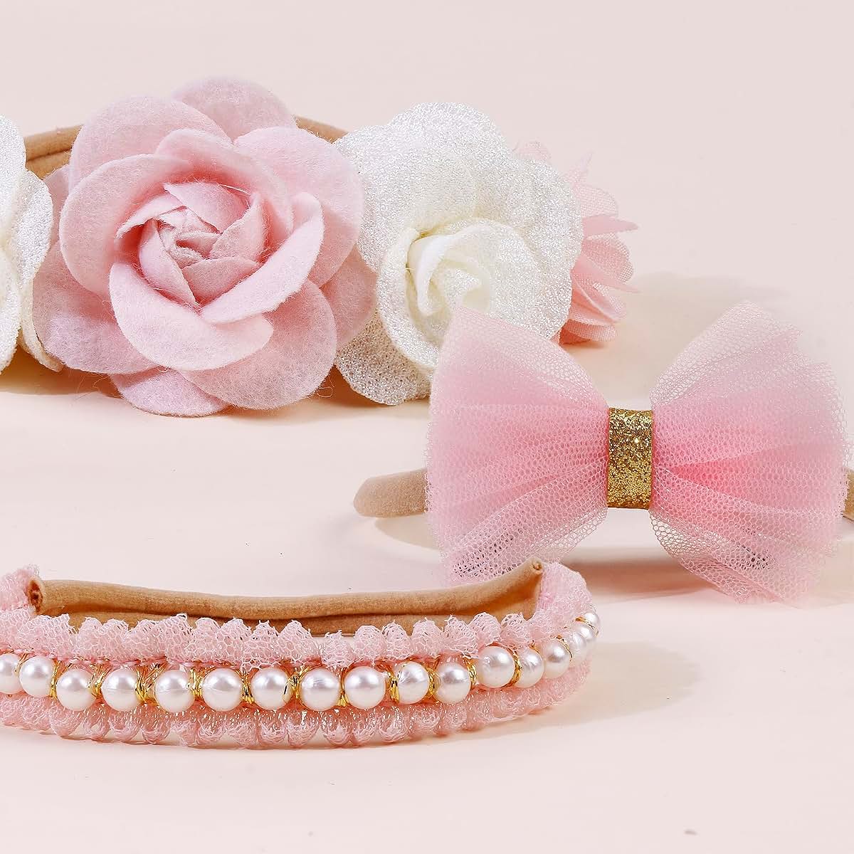 Oosaku Floral Headbands Set for Newborn & Toddler Girls