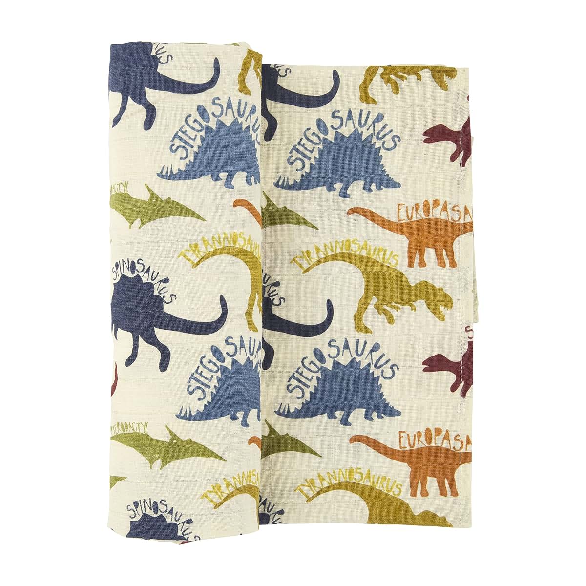 Mud Pie Muslin Swaddle Blanket, Dino