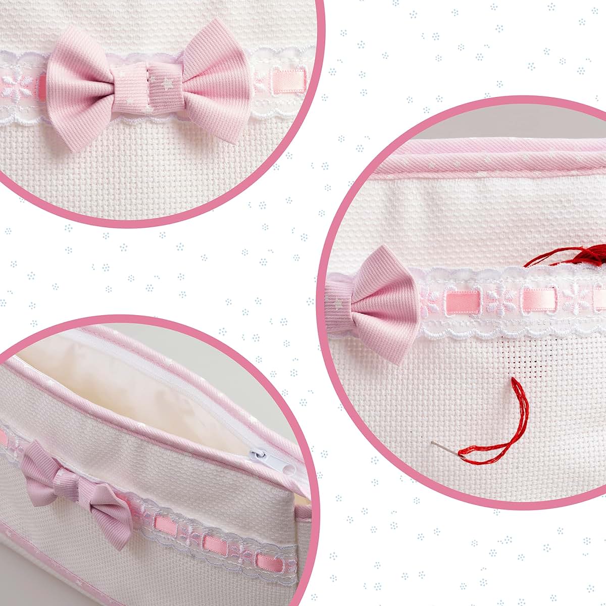 Agofil Baby Travel Bag with Aida Cloth Insert for Accessories