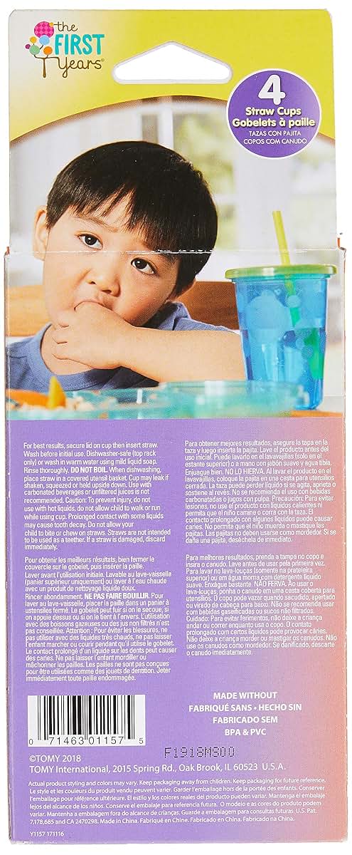 Take And Toss Spill Proof Straw Cups for Kids
