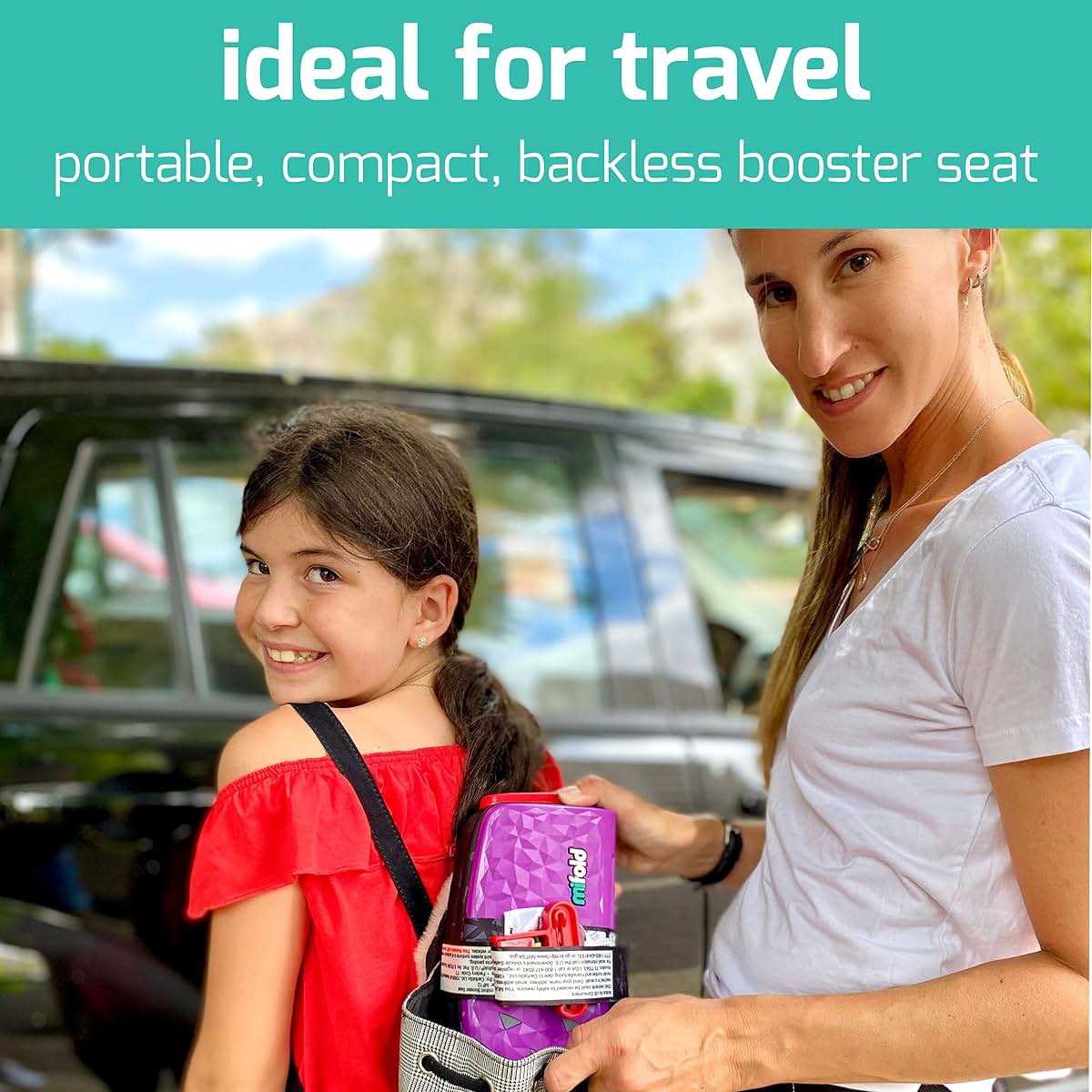 Mifold Comfort Grab-And-Go Backless Booster Seat Charcoal Grey