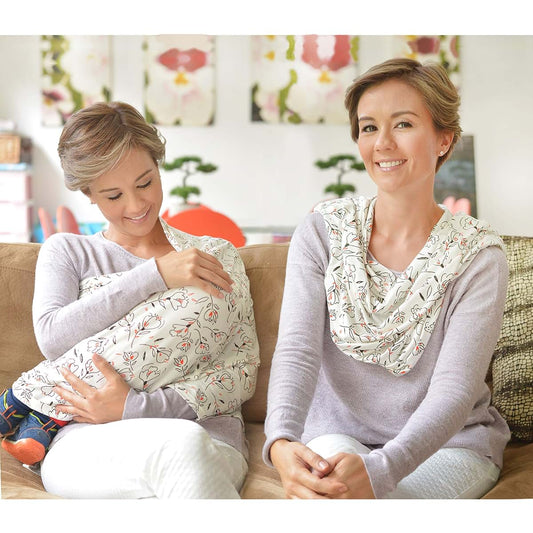 Lilmonki Nursing Scarf Multi-Use Cover With Tulip Print