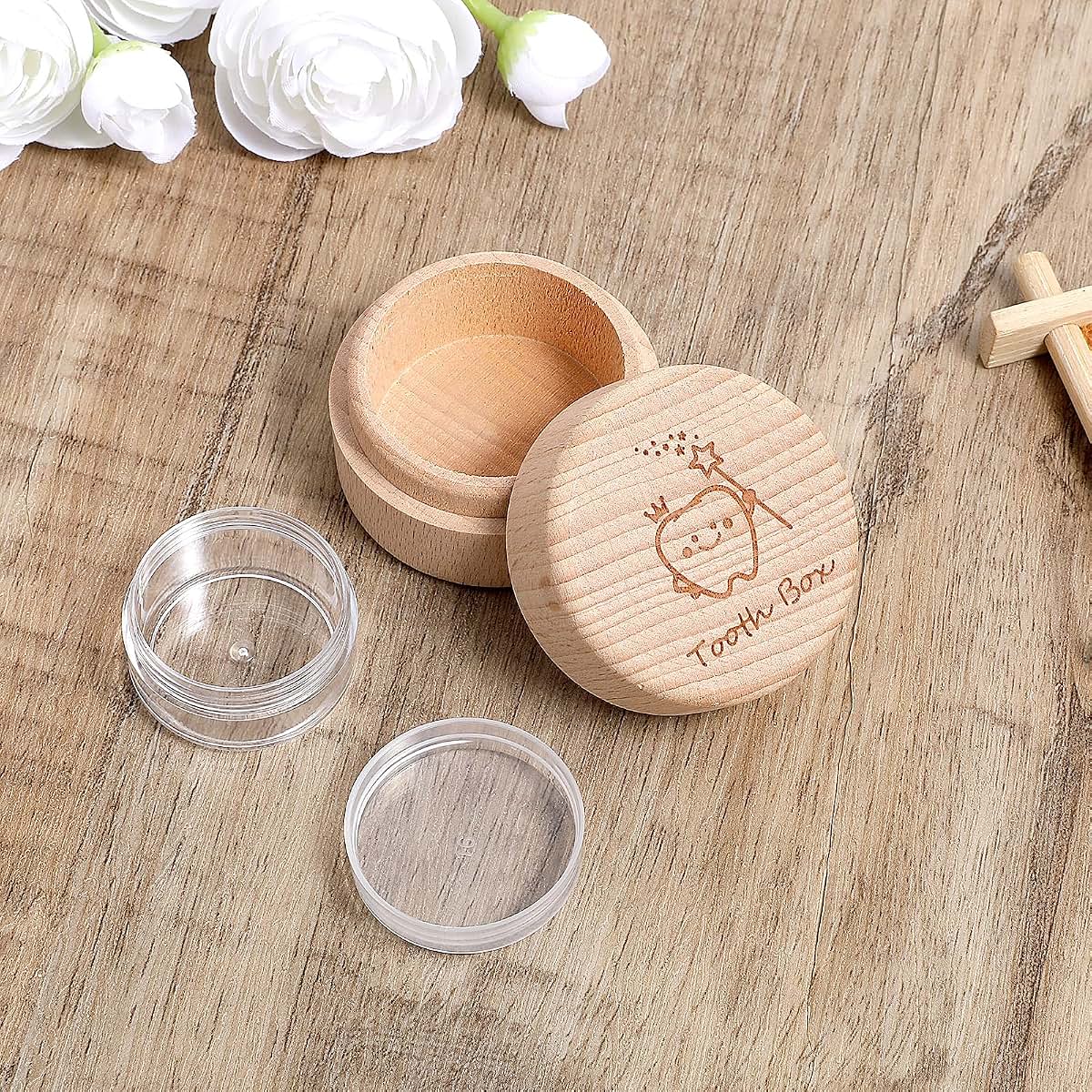 Tweruna Wooden Tooth Fairy Box with Acrylic Inner Case (photo 4)
