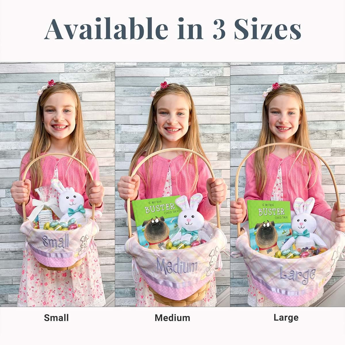 Let's Make Memories Personalized Easter Basket for Kids - For Boys - For Girls - Embroidered Name - Create Your Own (photo 4)