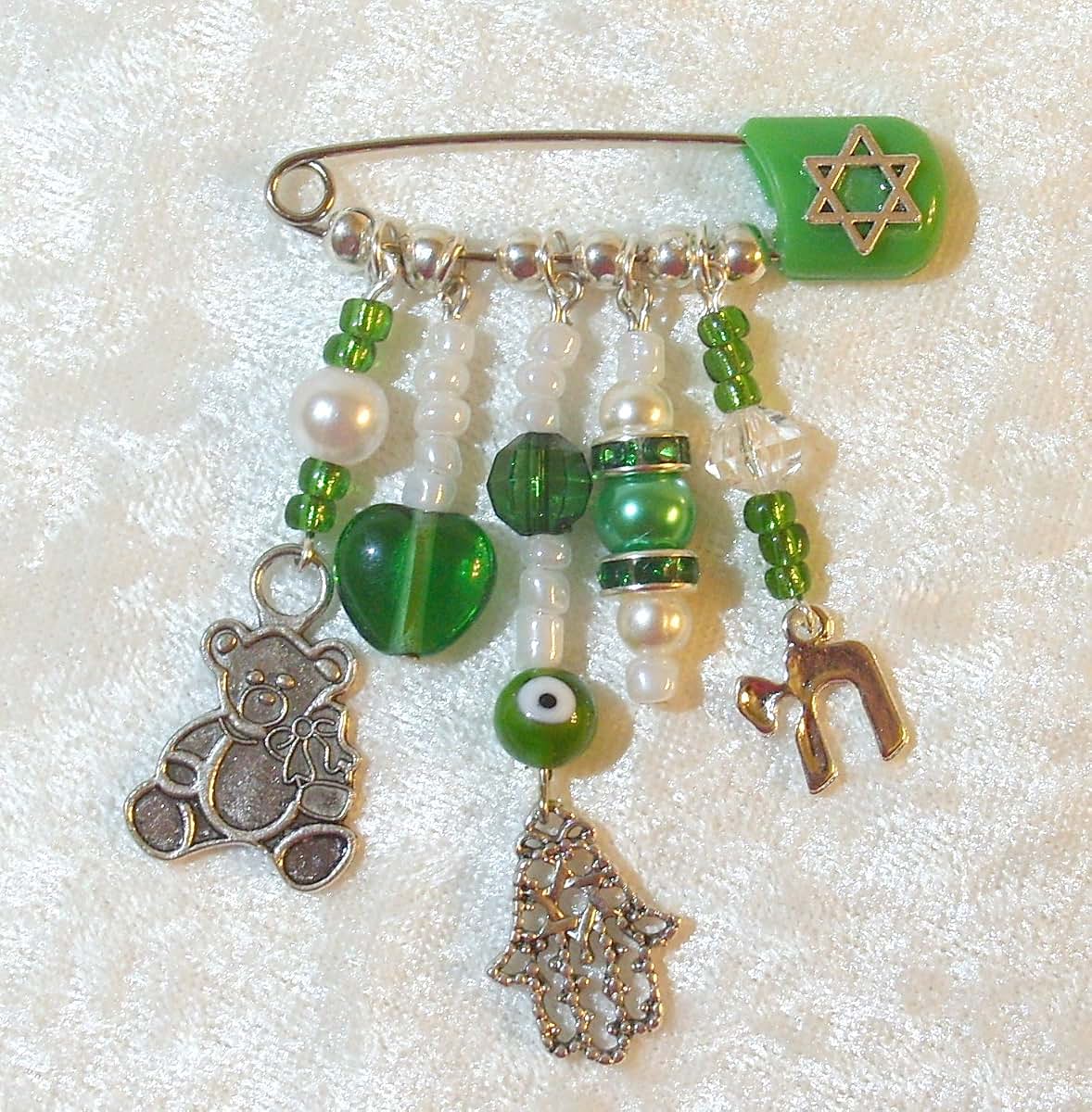Desert Kippot Crib Blessing - Kelly Green