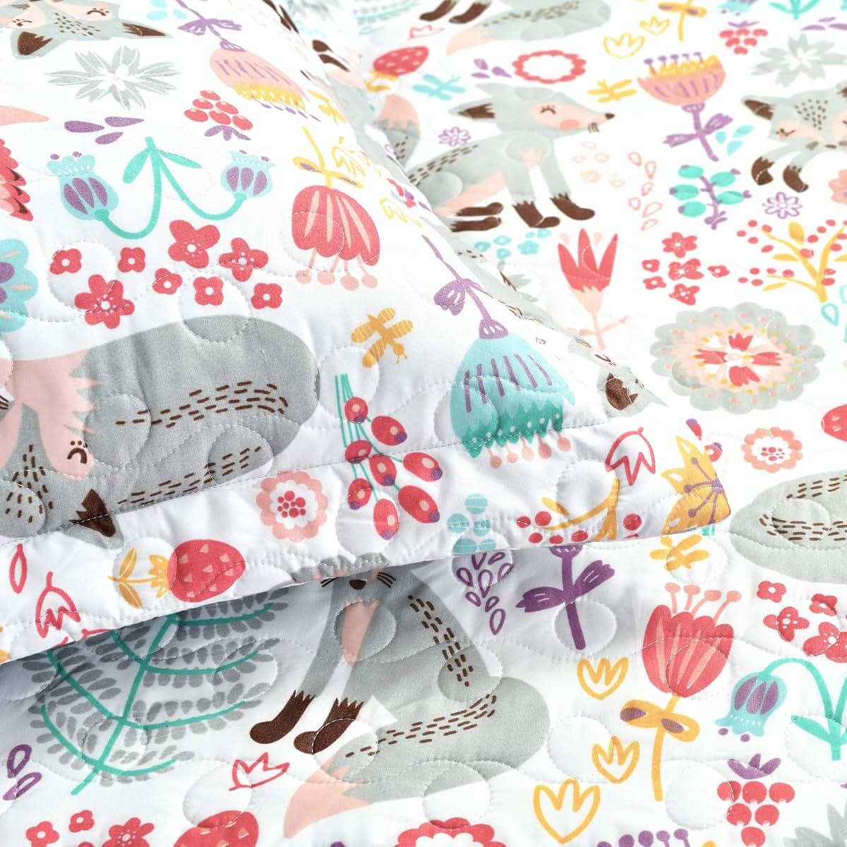 Lush Decor Pixie Fox 6-Piece Daybed Cover Set - Gray & Pink (photo 4)